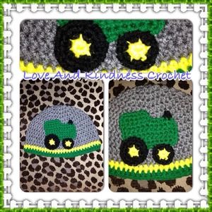 John Deere Tractor Hat (crochet)