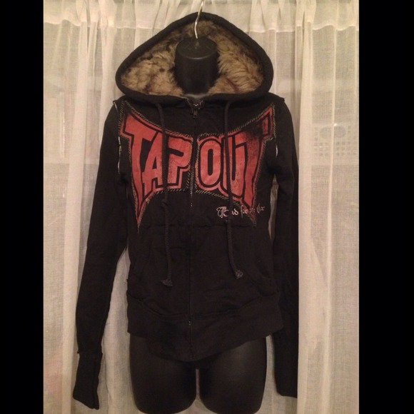 ❌HOLD❌Tapout Bad 4 the Sport Camo Faux Fur Hoodie