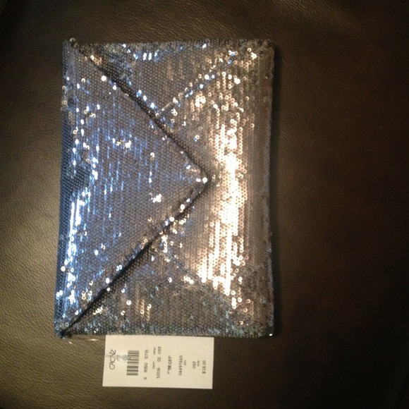 🆕Sequin silver envelope clutch