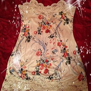 Vintage Floral Silk Nighty