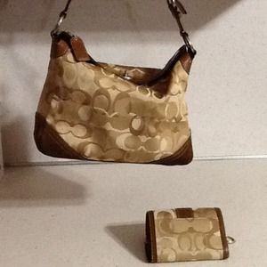 Coach Chelsea Khaki Optic Turn Lock Tote Bag