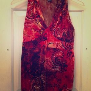 Velour blend material top