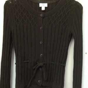 Button down ramie sweater