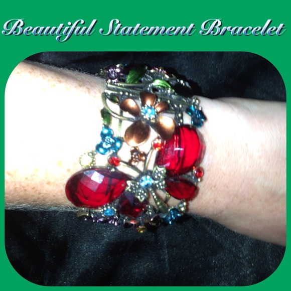 Jeweled Metal Bracelet