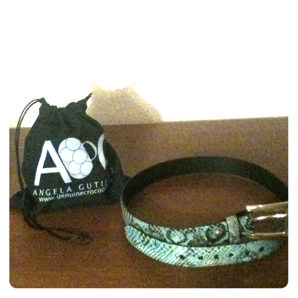 Genuine python skin women's belt.