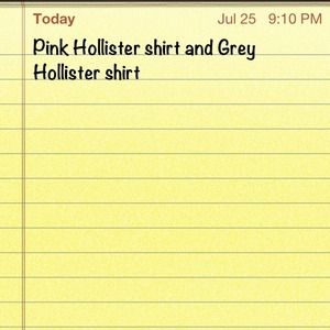 Pink and grey Hollister long sleeve shirt bundle