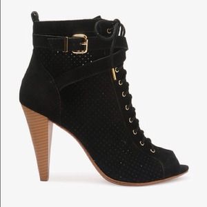 New forever21 Perforated Peep Toe Booties