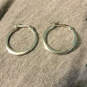 .925 sterling silver hoops