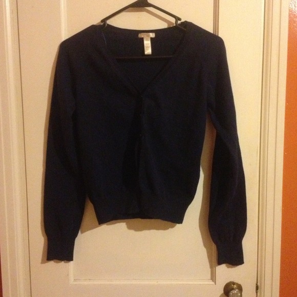 Navy Blue Long Sleeve Cardigan
