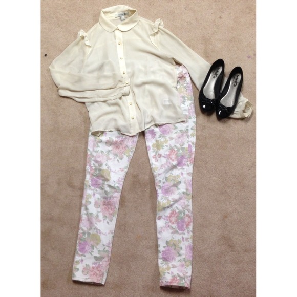 Floral Skinny Jeans