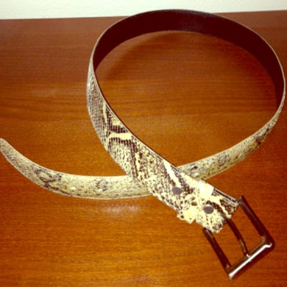 Genuine python skin belt