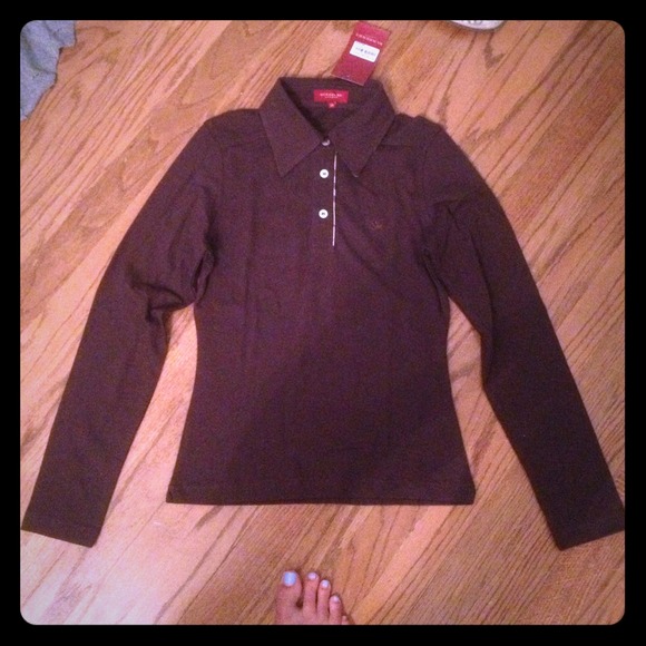 Brown/dark purple authentic Burberry shirt