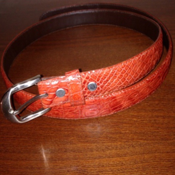 Genuine crocodile skin belt.