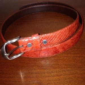 Genuine crocodile skin belt.