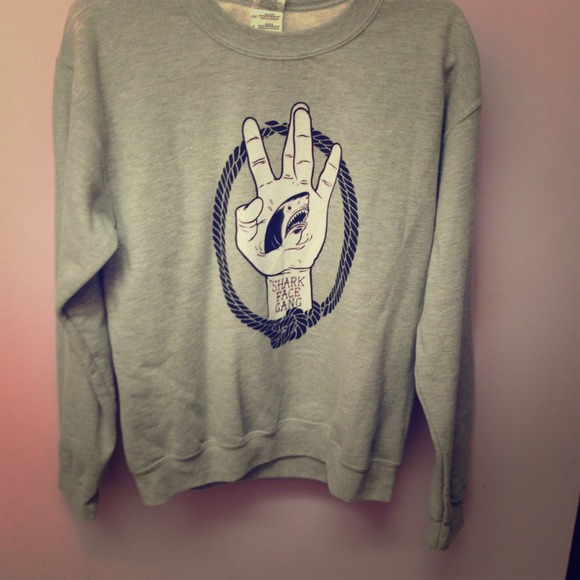 Macklemore & Ryan Lewis shark face gang crewneck