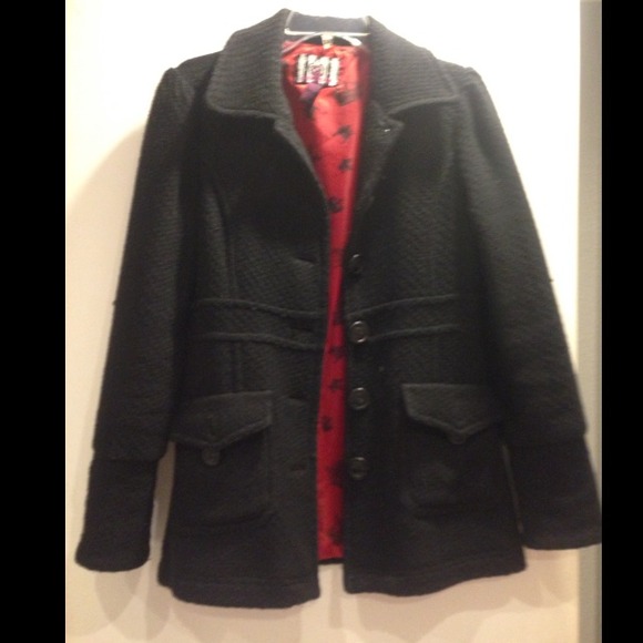 Forever 21 black  pea coat size M
