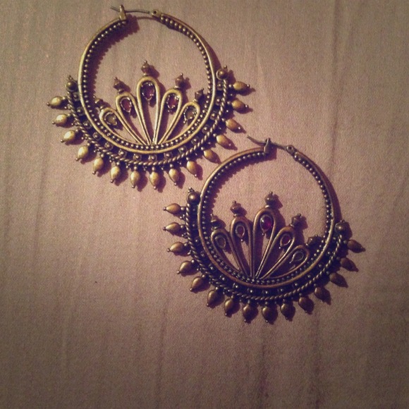 Lucky Brand Gold Jewel Earrings