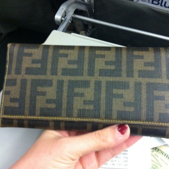 💯Authentic Fendi Zucca Continental Wallet.