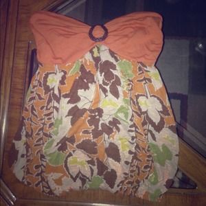 Strapless summer top