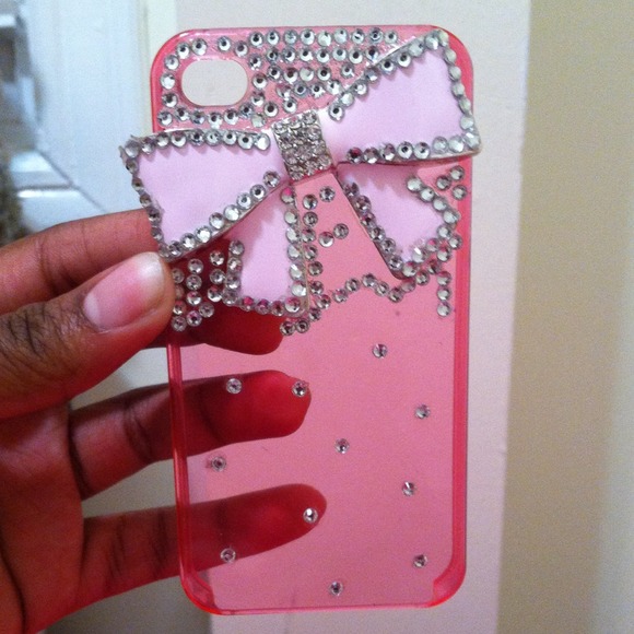 Pink 3D Bow case for iPhone 4/4s