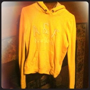 Yellow Abercrombie and Fitch hoodie