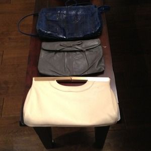2 vintage clutches/handbags  (-blue snake)