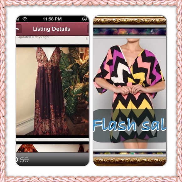 Maxi dress and chevron dress