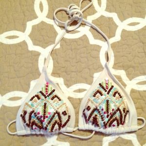 Fun Beaded and Sequin Bathing Suit Top 🌞