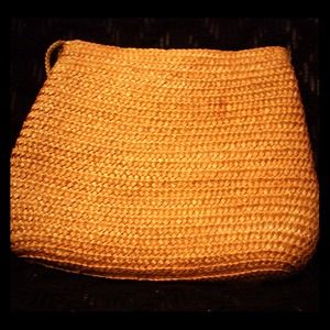 Yellow straw cross body purse- perfect summer bag!