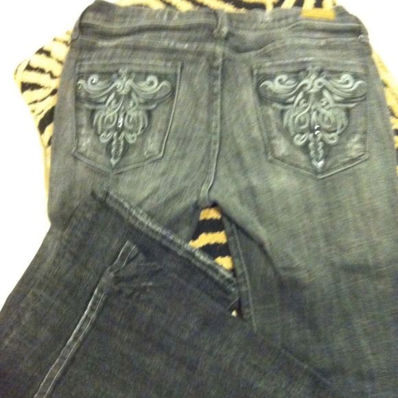 See thru soul  white washed black jeans