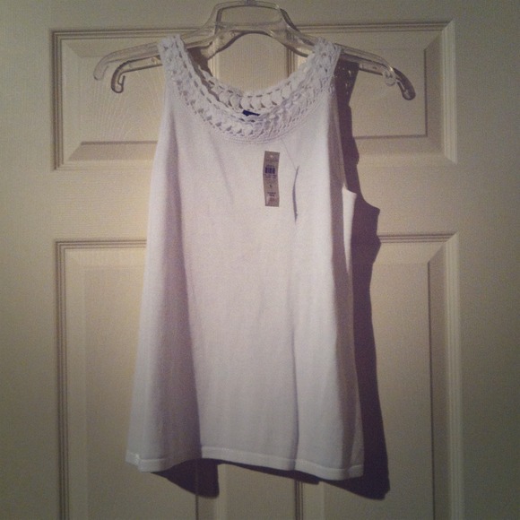 SOLD!!! White Sweater Tank Top
