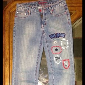 Faded style jeans