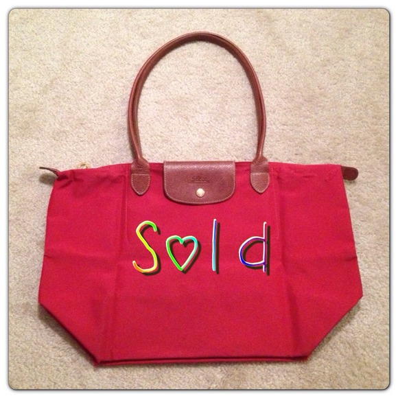 Longchamp Authentic Red Large Bag