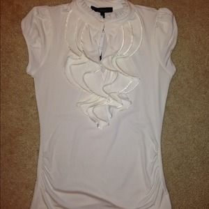 White frilly dress shirt