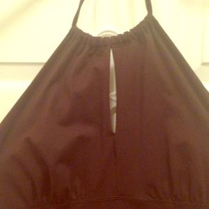 Athleta size L keyhole neck brown dress