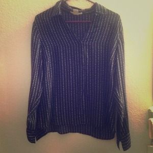 black & white stripped blouse