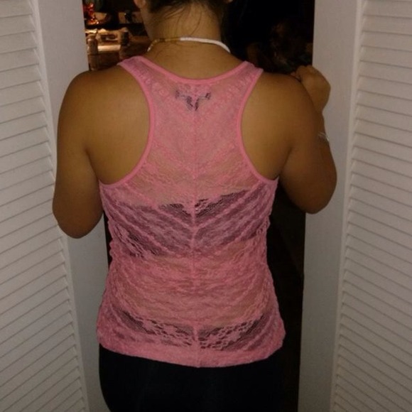 Salmon Half Lace Tank Top from Pacsun - Picture 3 of 4