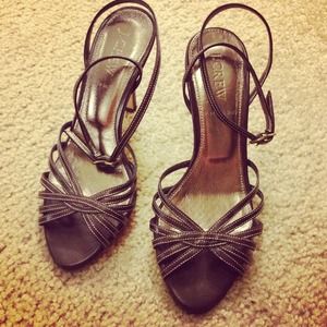 Strappy leather espresso sandals