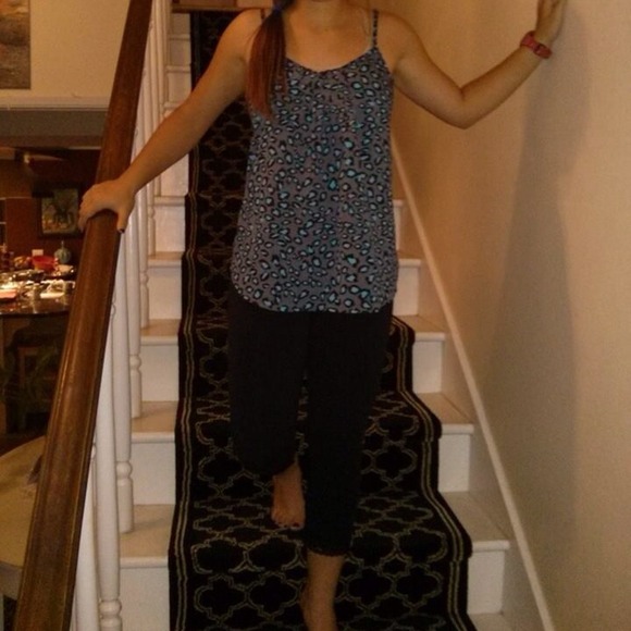 Blue and Black Cheetah Print Shirt - Picture 2 of 2