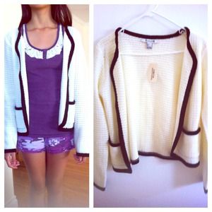 White Knit Blazer from F21