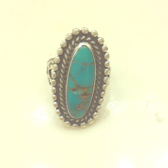 Jewelry - Sterling silver REAL turquoise ring