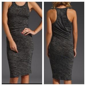 T by Alexander Wang marbled drape back dress