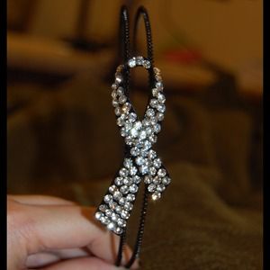 Crystal ribbon headband
