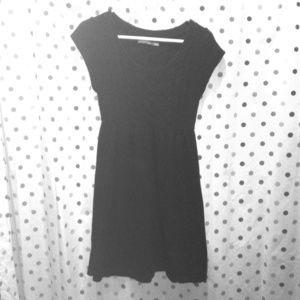 Black sweater dress.