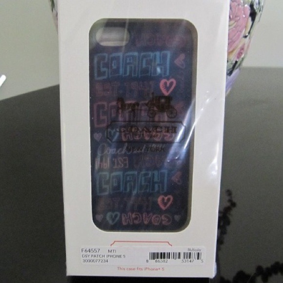 COACH POPPY GRAFFITI DAISY PATCH IPHONE 5 CASE - Picture 2 of 3