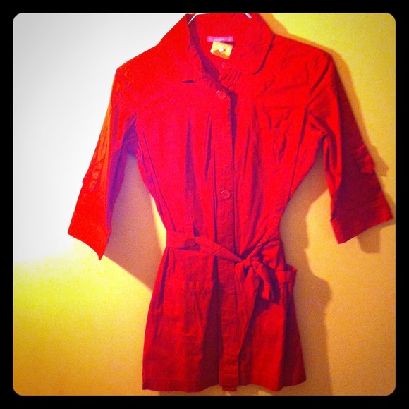 ❤️Khaki red dress or top