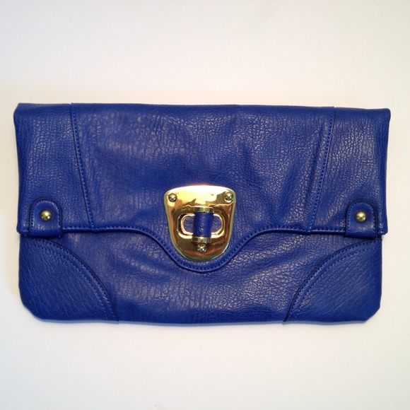 💙 Cobalt Blue leather clutch 💙