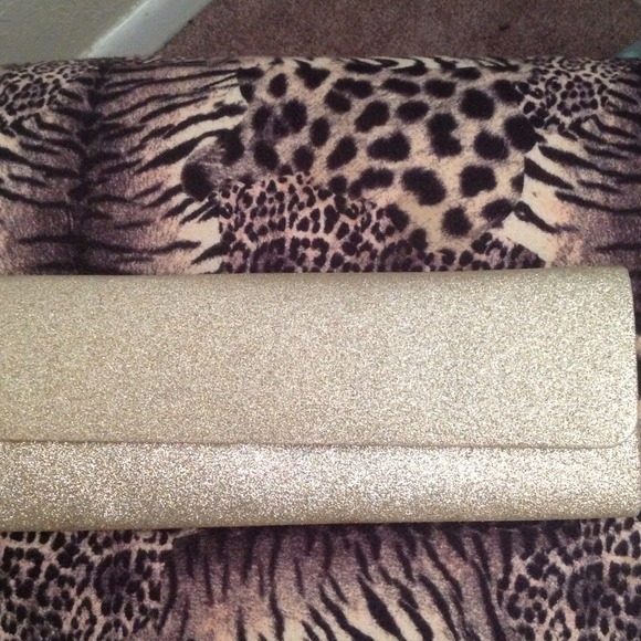Gold Glitter Clutch
