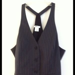 Johnny G, Gray Pinstripe Vest, Junior's Size XL