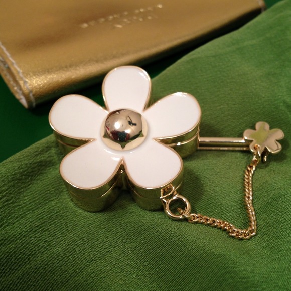 Marc Jacobs Broach Pin Gold Silver Enamel